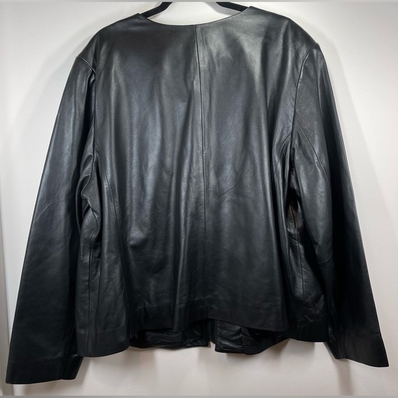 NWT HALOGEN Women’s Plus Size 100% Leather Jacket Size 24W - Picture 5 of 16
